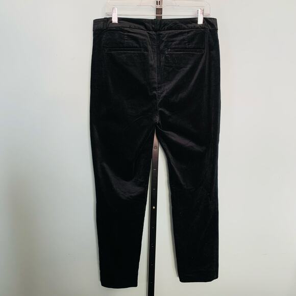 Banana Republic Sloan Black Velvet Pants Size 10 - Picture 6 of 7